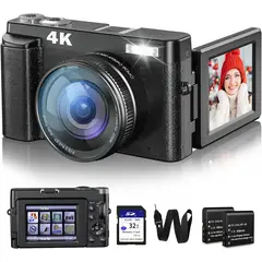 GENERICO - Cámara digital 4K para fotografía,enfoque automático de 48 MP YouTube