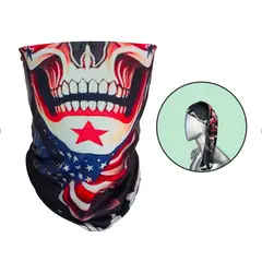FITNESS - Cuello Deportivo Largo Balaclava Ciclismo Bandana De Calavera En Licra