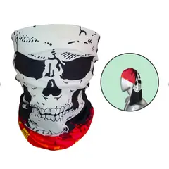 FITNESS - Cuello Deportivo Largo Bandana Ciclismo Balaclava De Calavera En Licra