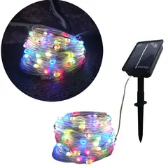 ZOCOCIO - Instalación Guirnalda De Alambre 200 Leds De Panel Solar Multicolor