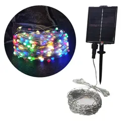 ZOCOCIO - Instalación Alambre 300 Leds con control Panel Solar Usb Multicolor