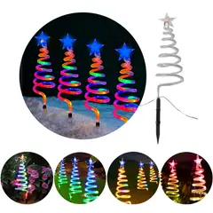 ZOCOCIO - 4 Luces En Espiral Forma De Árbol Navideño Con Control