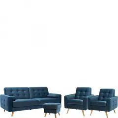 GENERICO - Muebles Modernos en L Sala Diamante con Sofá esquinero Blanco