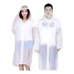 GENERICO - Capa Impermeable Lluvia Agua Chaqueta Capucha Protector Bata_.