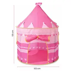 GENERICO - CARPA INFANTIL PARA NIÑAS ESTILO CASTILLO COLOR ROSADO