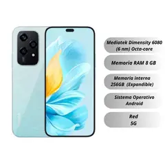 HONOR - CELULAR 200 LITE 8GB RAM / 256 GB RED 5G COLOR AGUAMARINA