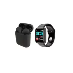 SKY - Reloj Inteligente Y68 D20 Pro + Audifonos Bluetooth I12.