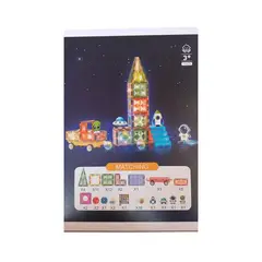 INFANTILES CAJUROMIX - Bloques Magneticos De Construccion 63pcs Con Luz