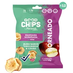 GOOD CHIPS - 12-pack Chips de Manzana horneada x 20 gramos