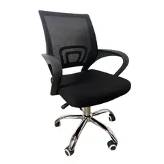 AKIVOY - Silla De Oficina Ejecutiva Libertad Fija Base Cromada Negra