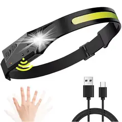 GENERICO - Linterna Cabeza Minera Frontal Recargable Led Manos libres Camping