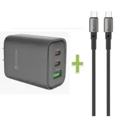 ESENSES - Combo Cargador de Pared 65 watts + Cable USB-C A USB-C