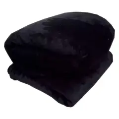 GENERICO - Cobijas Manta Frazada Piel Ángel Térmica Unicolor Negro