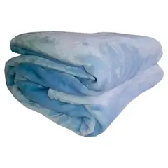 GENERICO - Cobijas Manta Frazada Piel Ángel Térmica Unicolor Azul Bebe