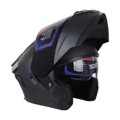 EDGE HELMETS - Casco Edge Abatible Solido Certificado DOT - ECE - Negro - L