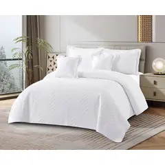 REALTEX - Colcha Real Tex Velvet Unicolor Blanco – 8005