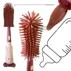 BOOGY - Cepillo 3 en 1 para biberones teteros chupos bebe rojo