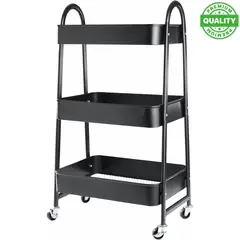 ONE PIXEL - Carrito Organizador Con Ruedas Metalico 3 Niveles