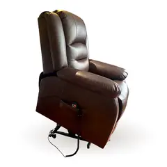 TV NOVEDADES - Sillón Elevador Confort Masajeador Reclinable Stand Up Couch Marrón