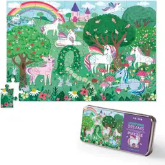 CROCODILE CREEK - ROMPECABEZAS PARA NIÑAS - UNICORNIOS - CAJA METÁLICA