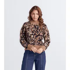 DEREK - Buzo Para Mujer Tejido Animal Print