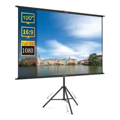 TECNOHOGAR JS - Telon 100 Pulgadas Para Proyector Video Beam Con Tripode 2mt