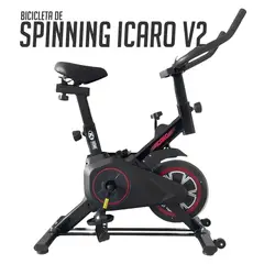 K6 - Bicicleta Estatica de Spinning Volante ajustable V2 Icaro Fitnnes Aeróbico y Anaeróbico