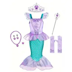 GENERICO - Disfraz sirena niña talla 8 disfraz sirenita ariel