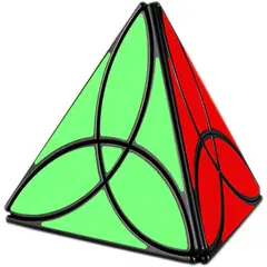 QIYI - Cubo Rubik Clover Black Pyraminx SpeedCube