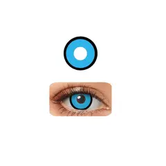 GENERICO - Lentes De Contacto Fantasía Con Porta Lentes MY21 AzulNegro