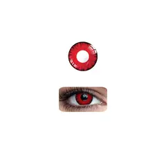 GENERICO - Lentes De Contacto Fantasía Con Porta Lentes MY26 RojoNegro