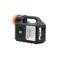 GDLITE - Kit Lampara Panel Solar Linterna + 3 Bombillas Usb Gd 8017mk