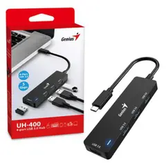 GENIUS - HUB USB-C DE 4 PUERTOS BLACK