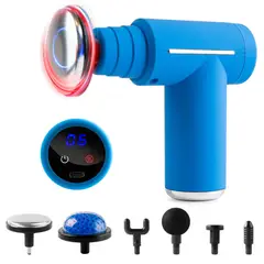 GENERAL - Masajeador Massage Gun DS-882 Calor Y Frio Azul