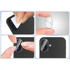 GENERICO - Vidrio templado cámara lente completo para iPhone 16 Plus