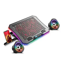 MAXELL - Base Refrigerante Gamer + Parlantes Gamer Led