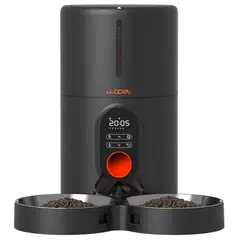 GENERICO - Comedero Dispensador Automático Doble Mascotas Perros Gatos