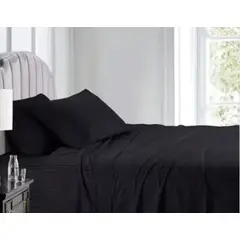 FAMILY HOME - Juego de Sabana Semidoble Sueños-Suaves Negro
