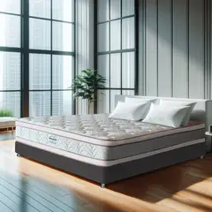 COCO HOME - Colchón Semidoble Firmeza Media Ortopédico Resortado Doble Pillow Euro Coco Natura 120 190.