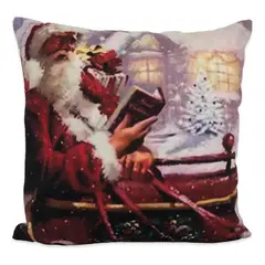 DIMATEX LEON - Funda Cojín Navideño Decoración Navidad 45x45cm SantaTrineo