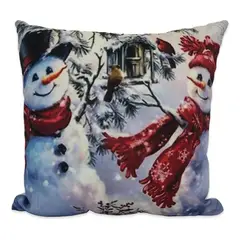 DIMATEX LEON - Funda Cojín Navideño Decoración Navidad 45x45cm Nieve