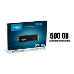 CRUCIAL - Disco Estado solido sata 500GB P3 plus NVMe M2