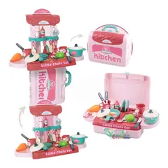 GENERICO - KIT COSINA MALETA PORTATIL 3/1 JUGUETE PARA NINAS