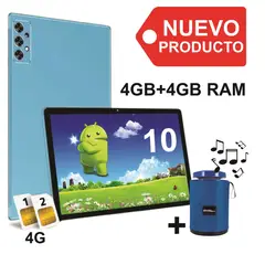 KRONO - Tablet 10 Pulgadas 4GB RAM Doble Sim Card 64GB