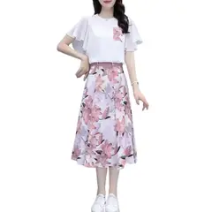 YURELKSHOP - FALDA MIDI CASUAL ELEGANTE ESTAMPADA CAMPANA