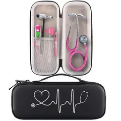 GENERICO - Estuche Negro Para Fonendoscopio Cardiology Estetoscopio