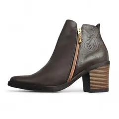 CALZADO CON ALTURA MONSERRATE - Botines en CUERO para mujer marca moreliber ref Eden café