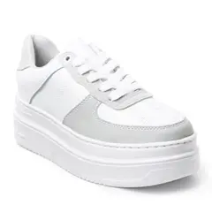 PRICE SHOES - Priceshoes Tenis Moda Mujer 962DN30BLANCO