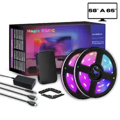 GENERICO - Luces Led para TV de Inmersión Ambibox 58 a 65 Sincronización HDMI