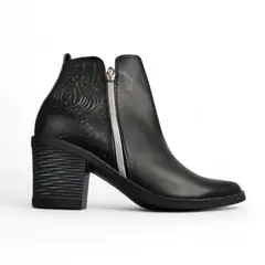 CALZADO CON ALTURA MONSERRATE - Bota en CUERO para mujer marca moreliber ref Eden negro